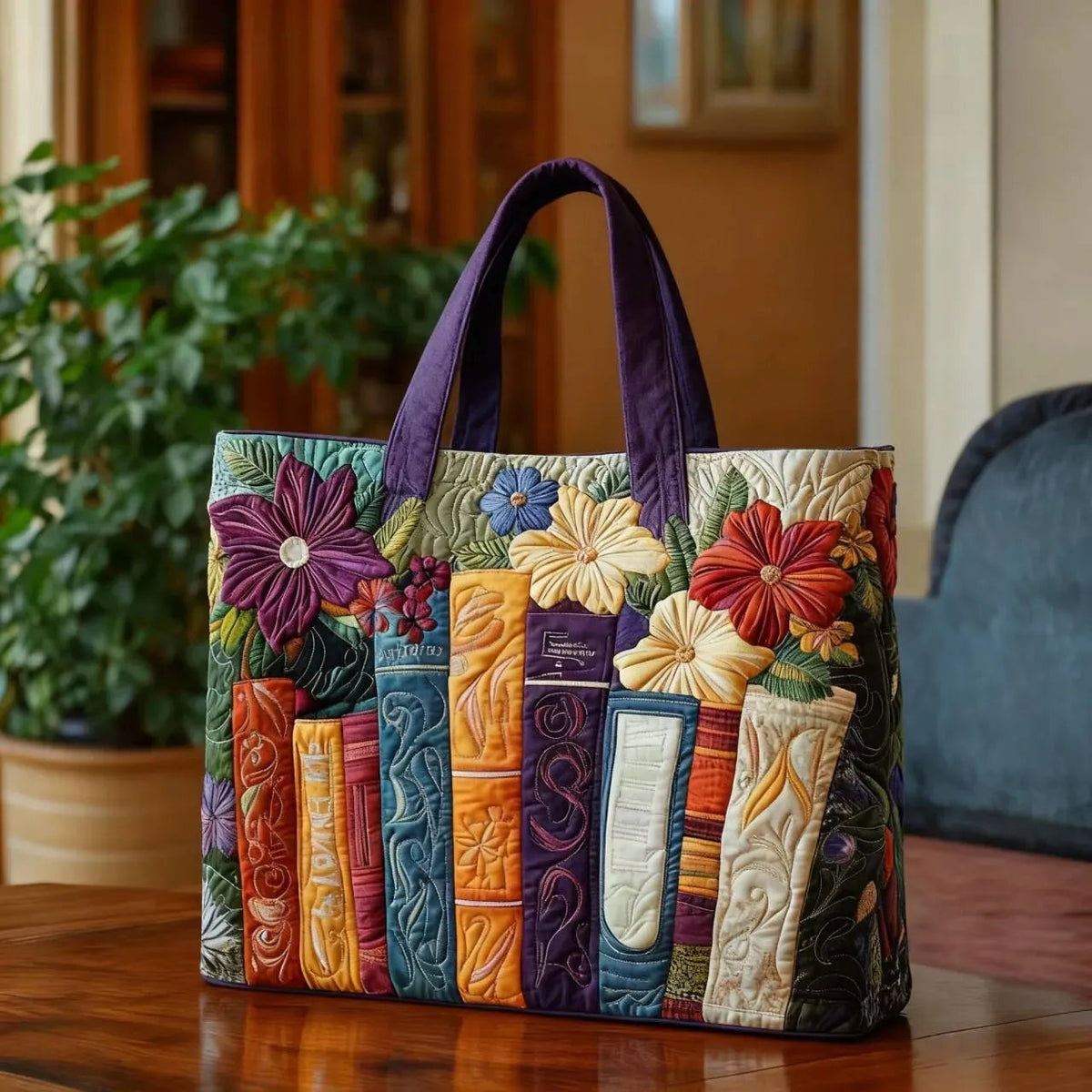 Willow™ | Bolso tote acolchado artesanal con estampado único