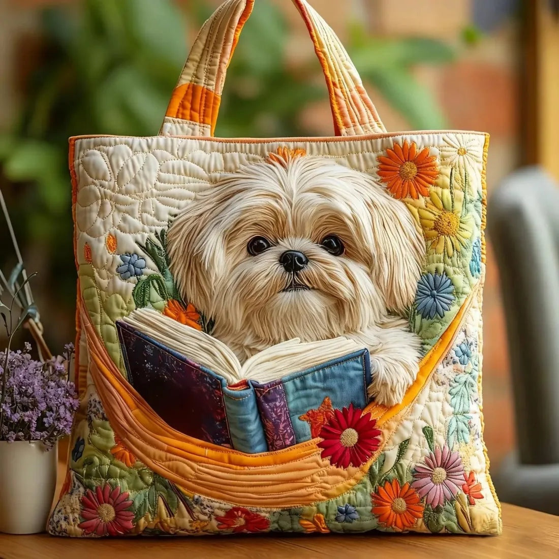 Willow™ | Bolso tote acolchado artesanal con estampado único