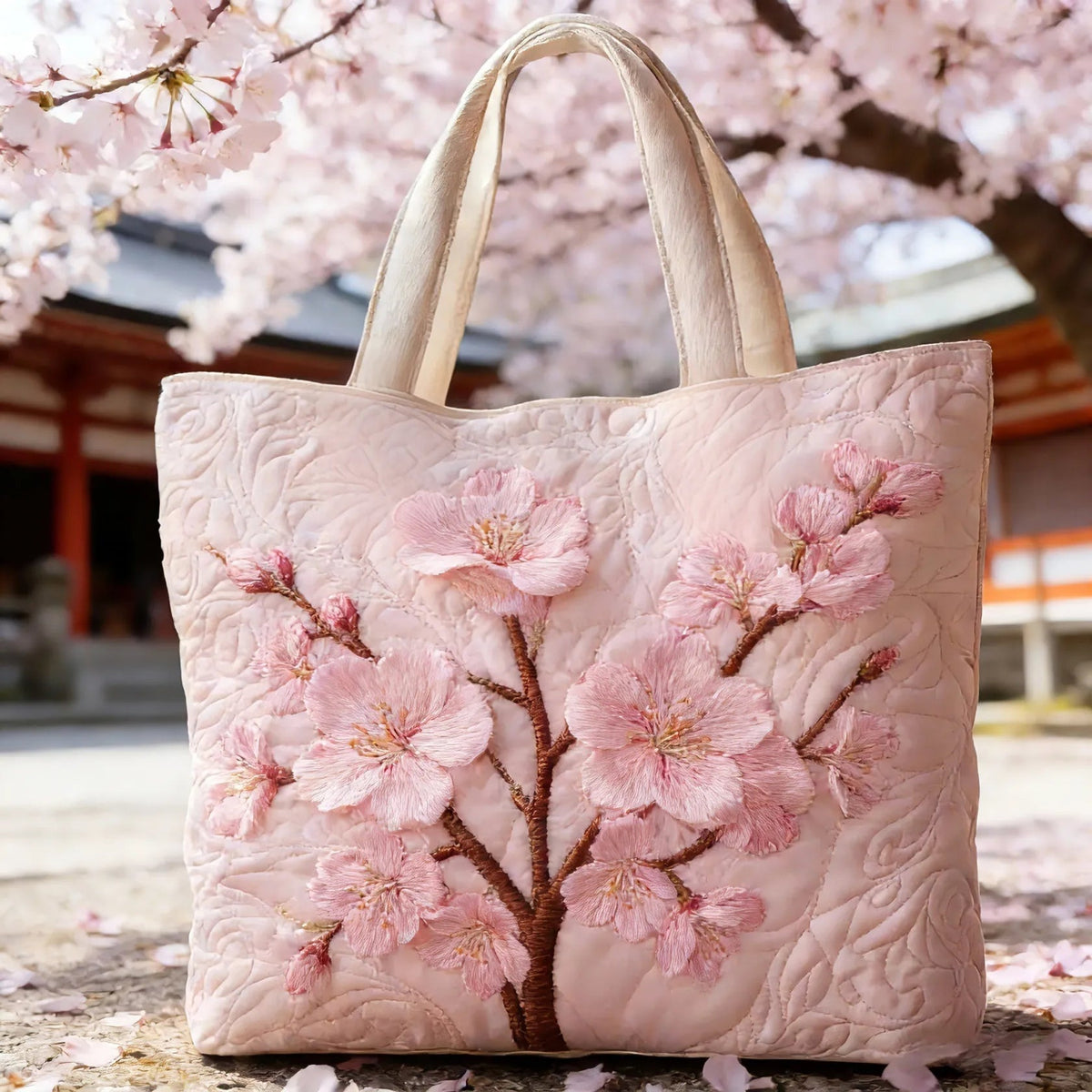 Willow™ | Bolso tote acolchado artesanal con estampado único
