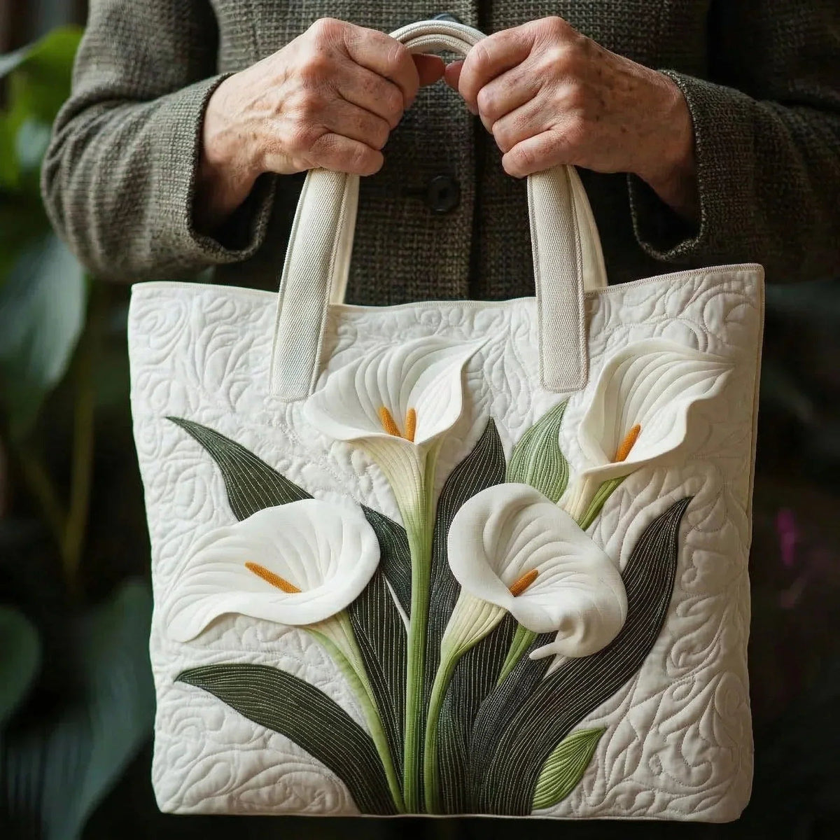 Willow™ | Bolso tote acolchado artesanal con estampado único