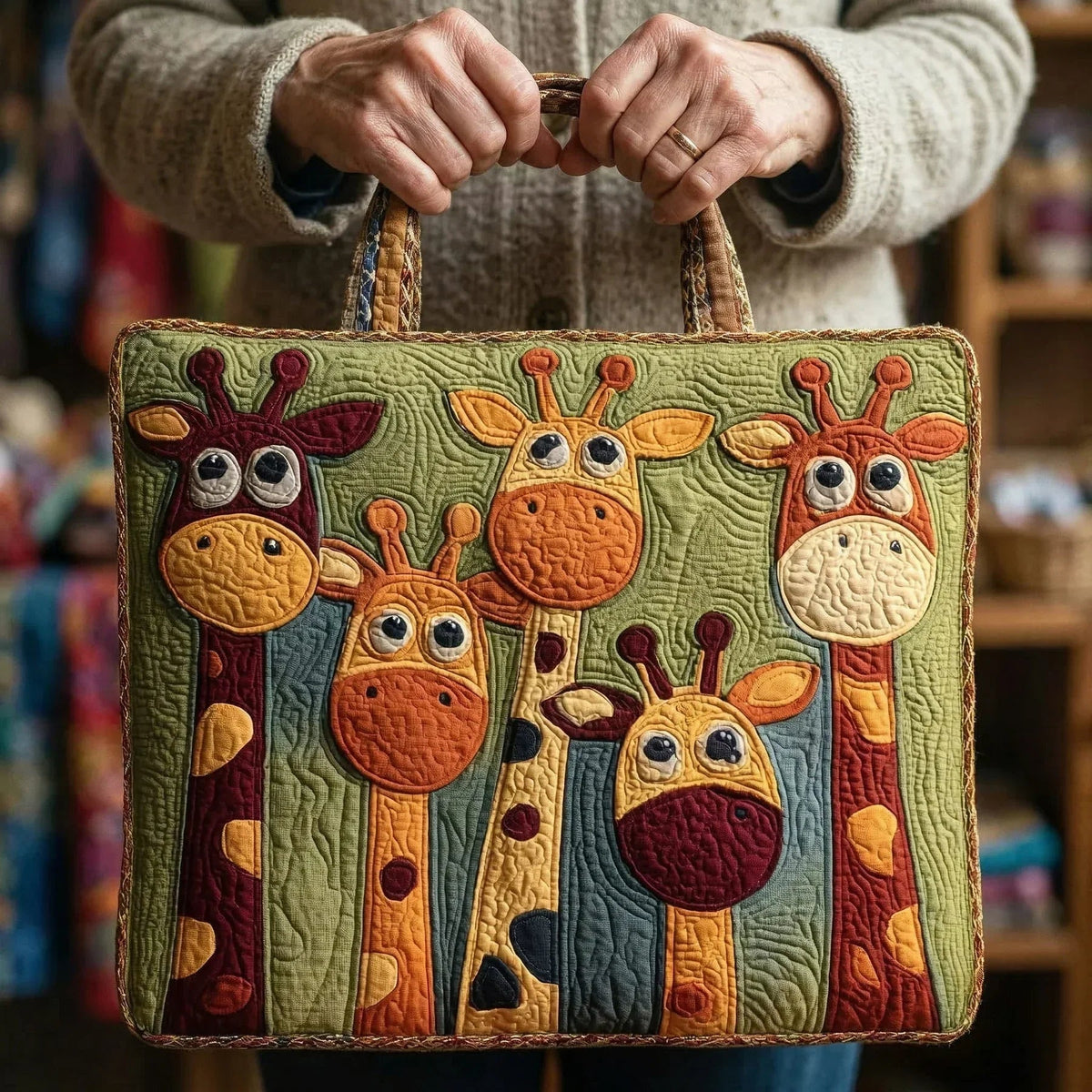 Willow™ | Bolso tote acolchado artesanal con estampado único