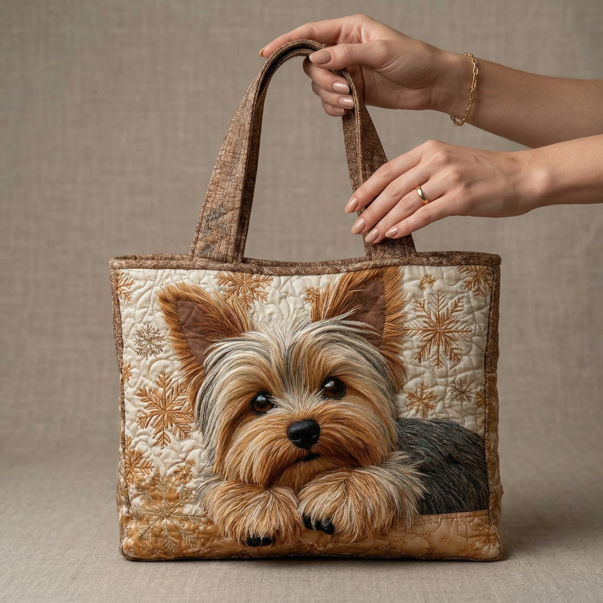 Willow™ | Bolso tote acolchado artesanal con estampado único