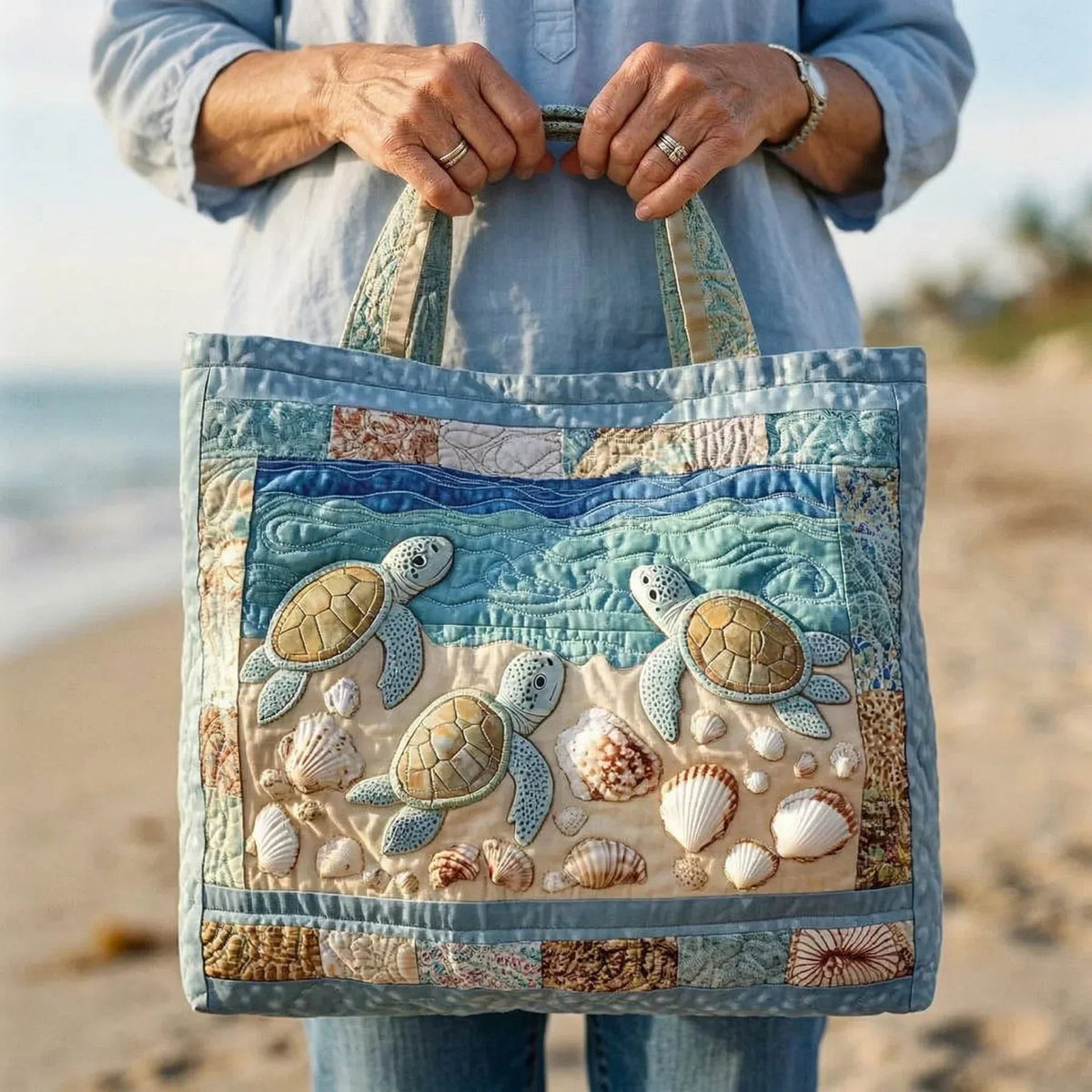 Willow™ | Bolso tote acolchado artesanal con estampado único