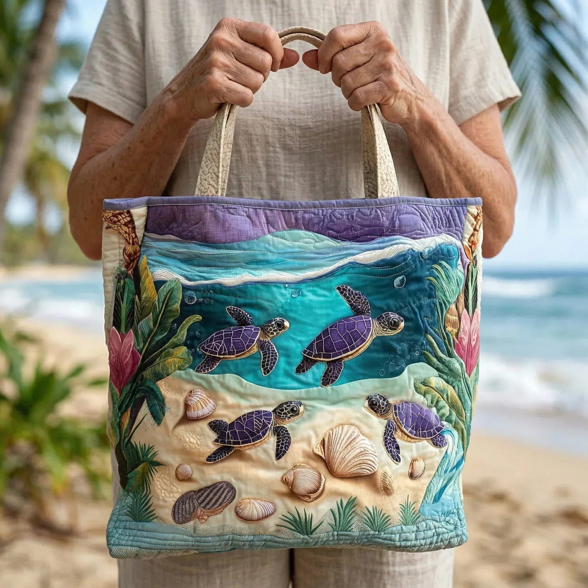 Willow™ | Bolso tote acolchado artesanal con estampado único