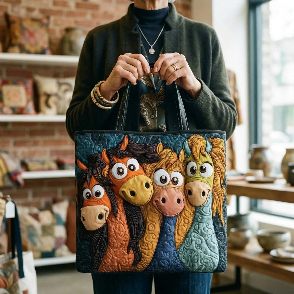 Willow™ | Bolso tote acolchado artesanal con estampado único