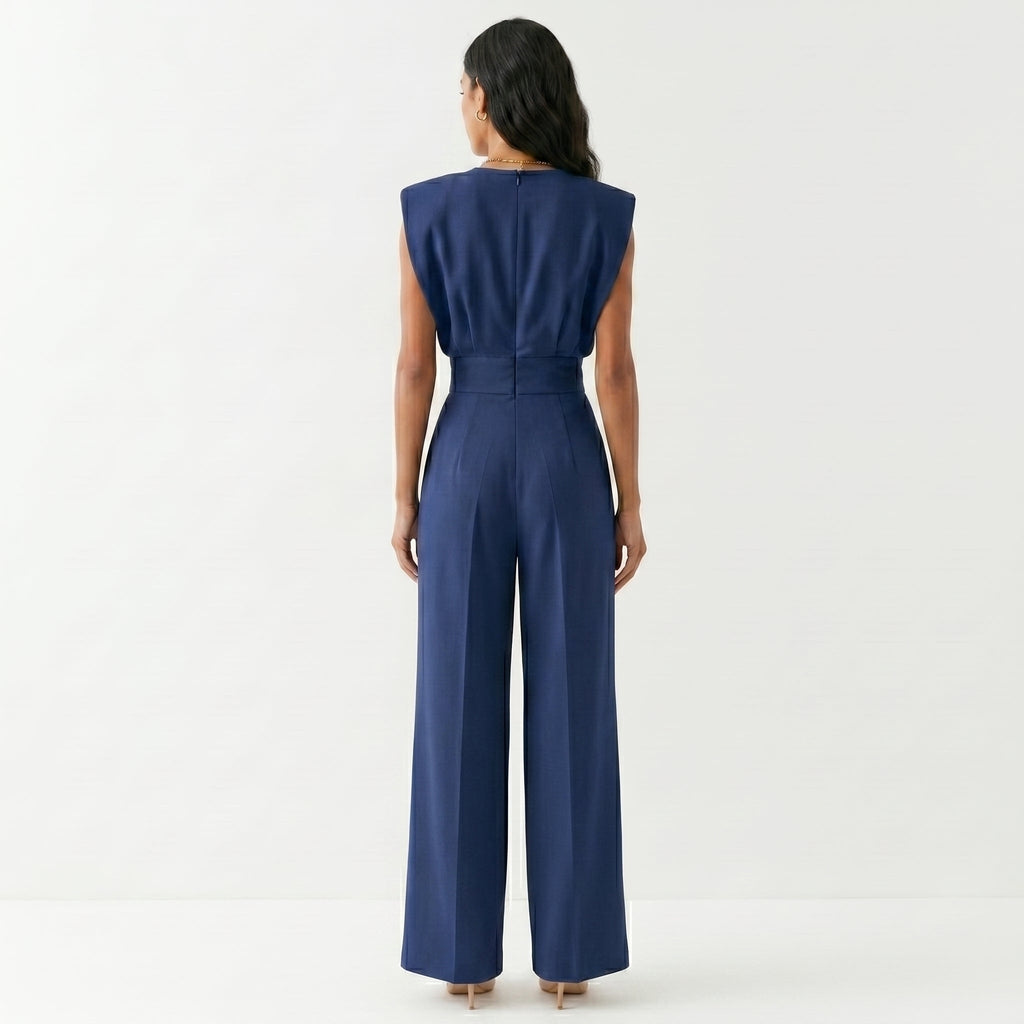 Ariana™ | Mono elegante palazzo sin mangas de tiro alto