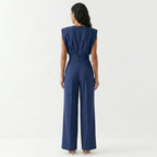 Ariana™ | Mono elegante palazzo sin mangas de tiro alto
