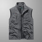 Wesley™ | Chaleco multibolsillos con cremallera y cuello alto