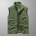 Wesley™ | Chaleco multibolsillos con cremallera y cuello alto