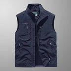 Wesley™ | Chaleco multibolsillos con cremallera y cuello alto