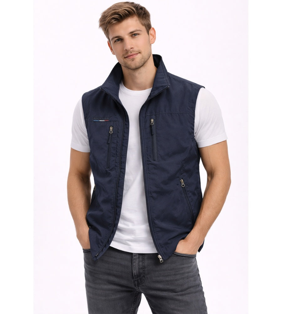 Wesley™ | Chaleco multibolsillos con cremallera y cuello alto