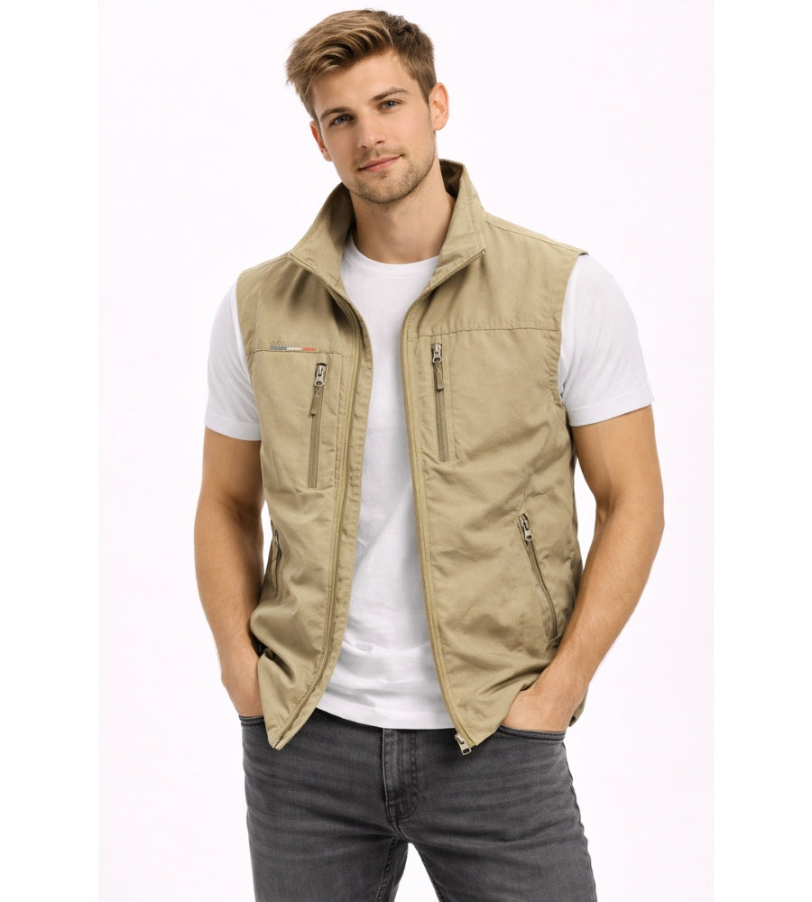 Wesley™ | Chaleco multibolsillos con cremallera y cuello alto