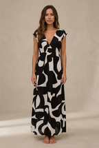 Camelia - Vestido midi fluido con estampado vibrante