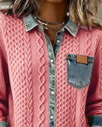 Aria™ | Jersey de punto de ochos con detalles vaqueros