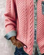 Aria™ | Jersey de punto de ochos con detalles vaqueros