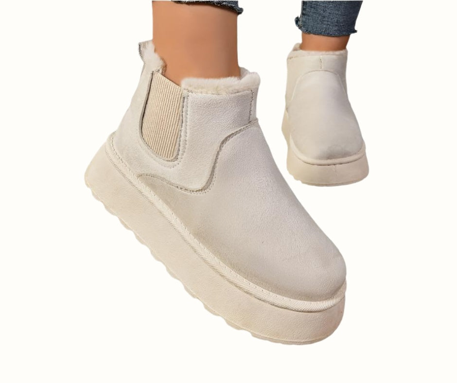 Elise™ | Botines Chelsea de ante con plataforma y forro interior