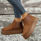 Elise™ | Botines Chelsea de ante con plataforma y forro interior