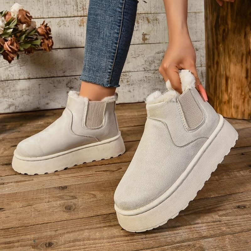 Elise™ | Botines Chelsea de ante con plataforma y forro interior