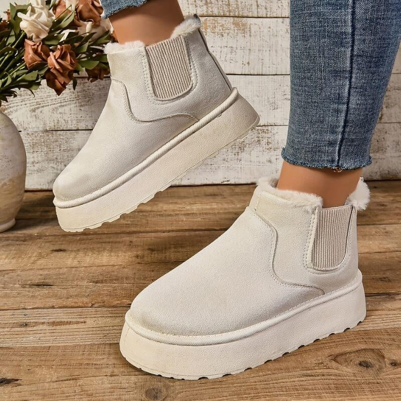 Elise™ | Botines Chelsea de ante con plataforma y forro interior