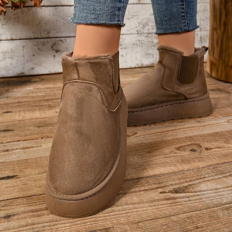 Elise™ | Botines Chelsea de ante con plataforma y forro interior