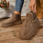 Elise™ | Botines Chelsea de ante con plataforma y forro interior