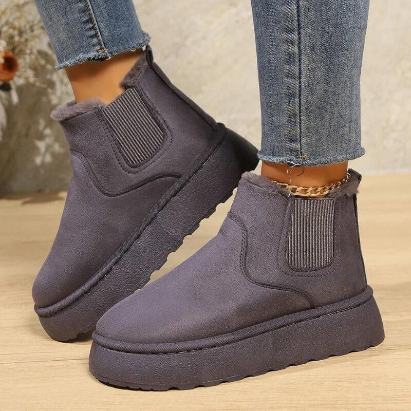 Elise™ | Botines Chelsea de ante con plataforma y forro interior