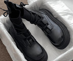 Rosalie™ | Botines militares de plataforma con hebillas