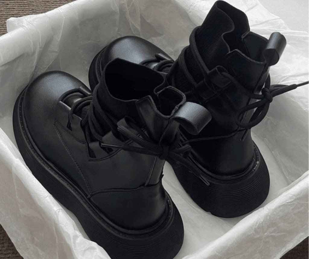 Rosalie™ | Botines militares de plataforma con hebillas
