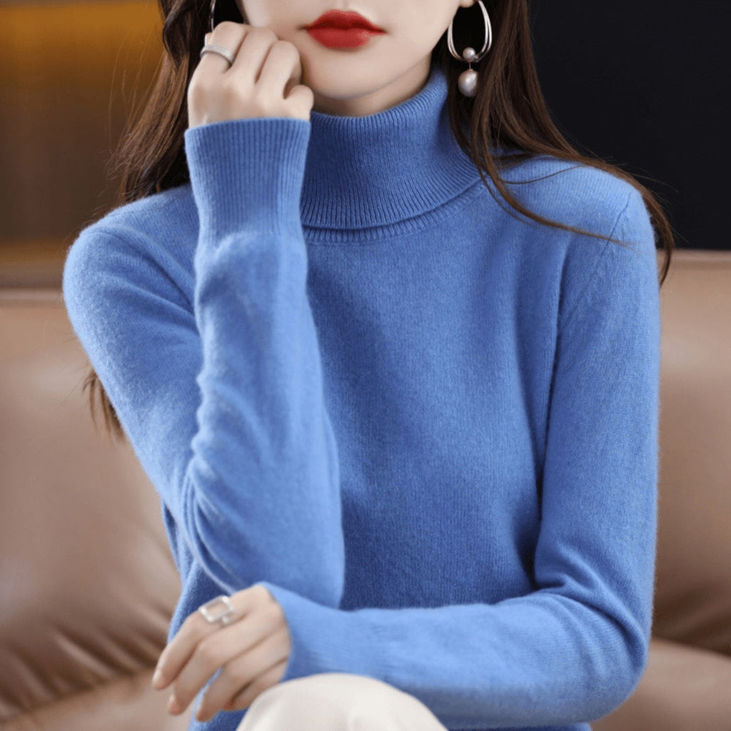 Phoebe™ | Jersey de punto fino de mujer con cuello alto