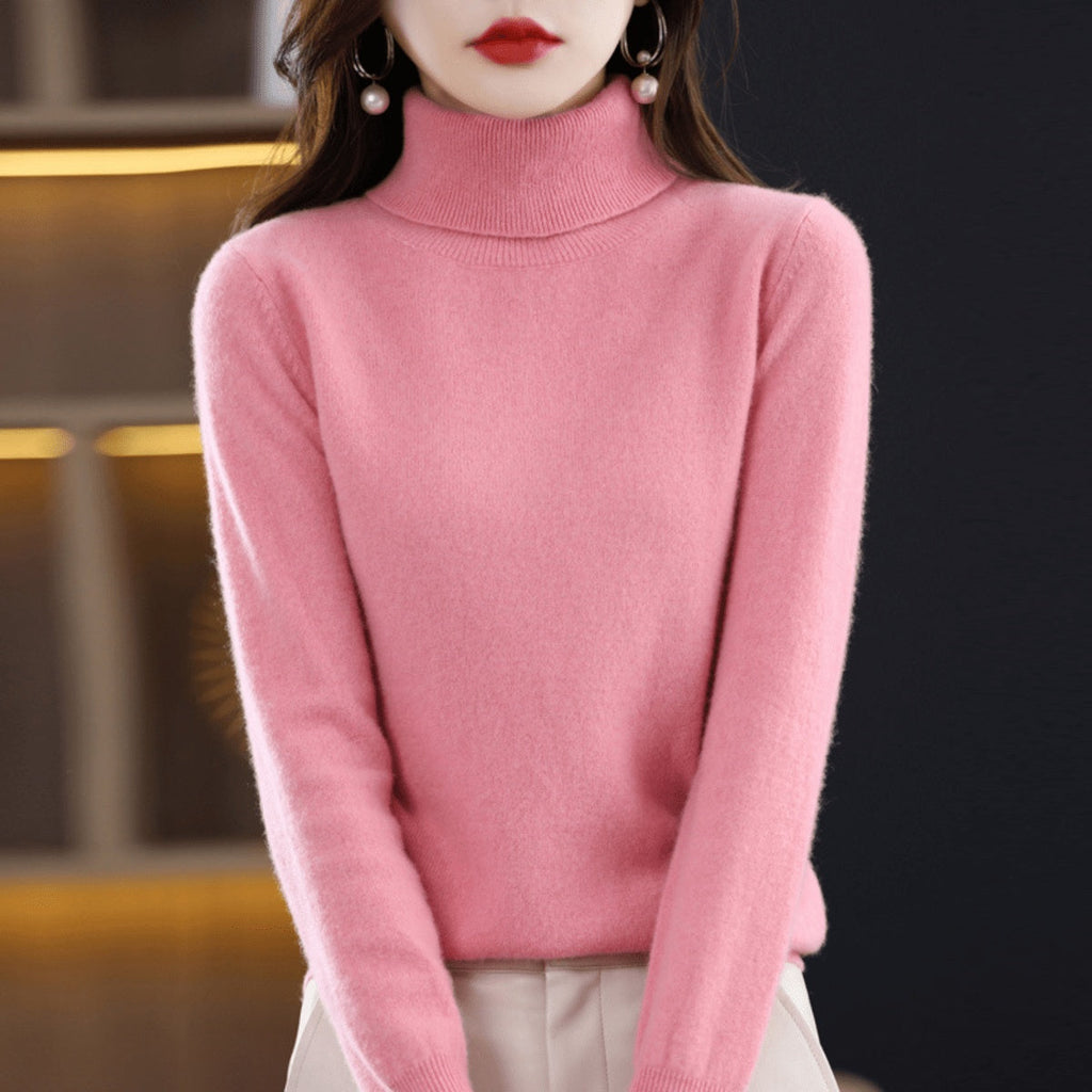 Phoebe™ | Jersey de punto fino de mujer con cuello alto