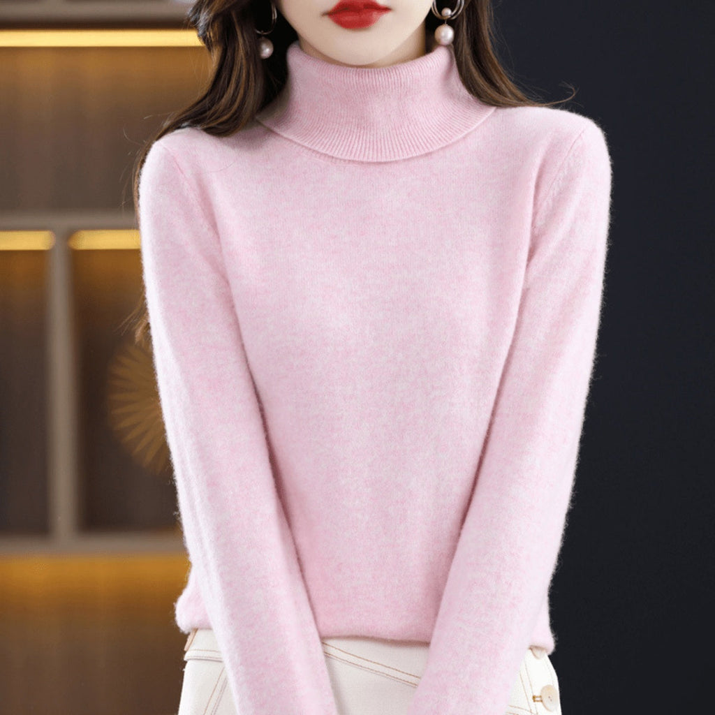 Phoebe™ | Jersey de punto fino de mujer con cuello alto