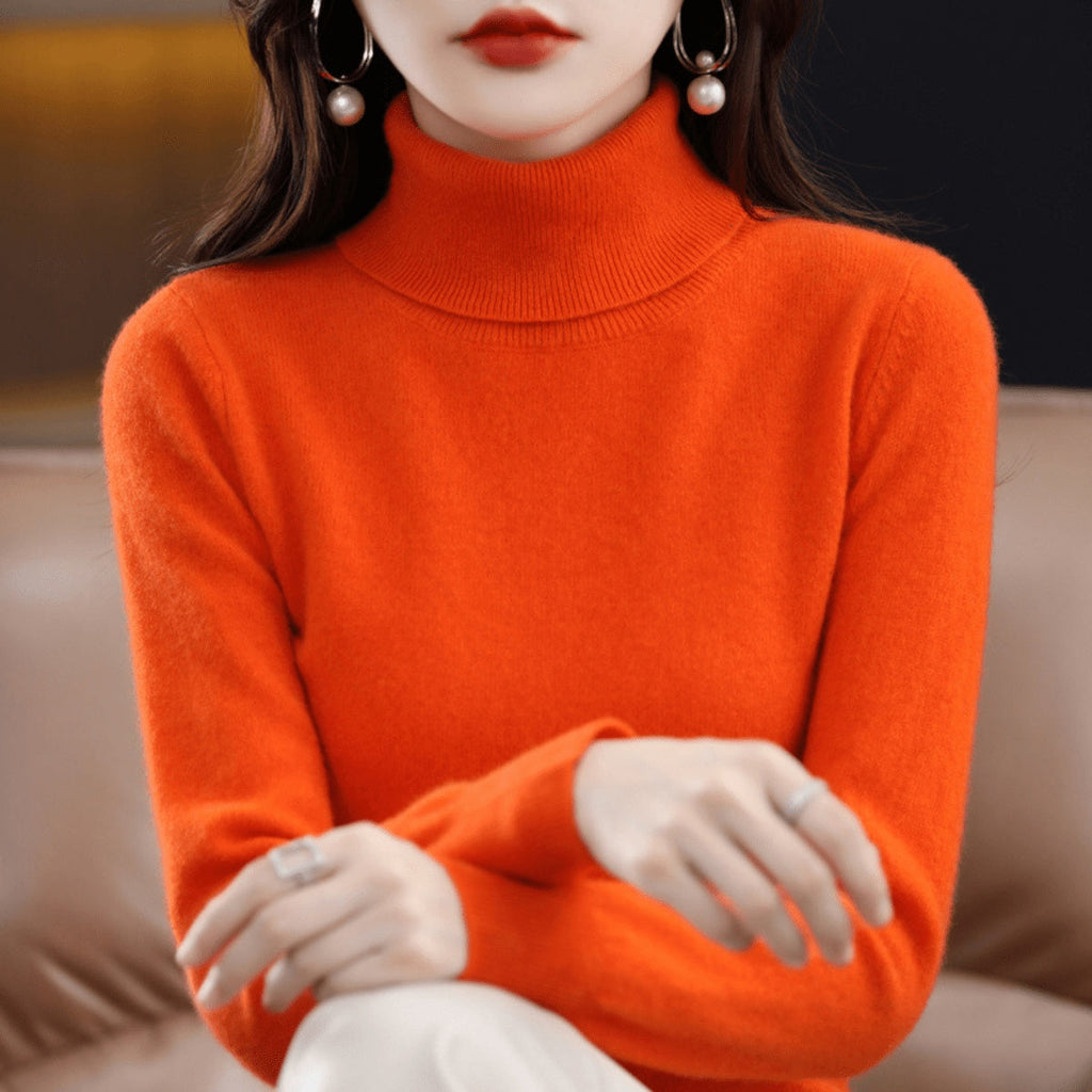 Phoebe™ | Jersey de punto fino de mujer con cuello alto