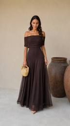 Vestido Toledo en color marrón - vista 13