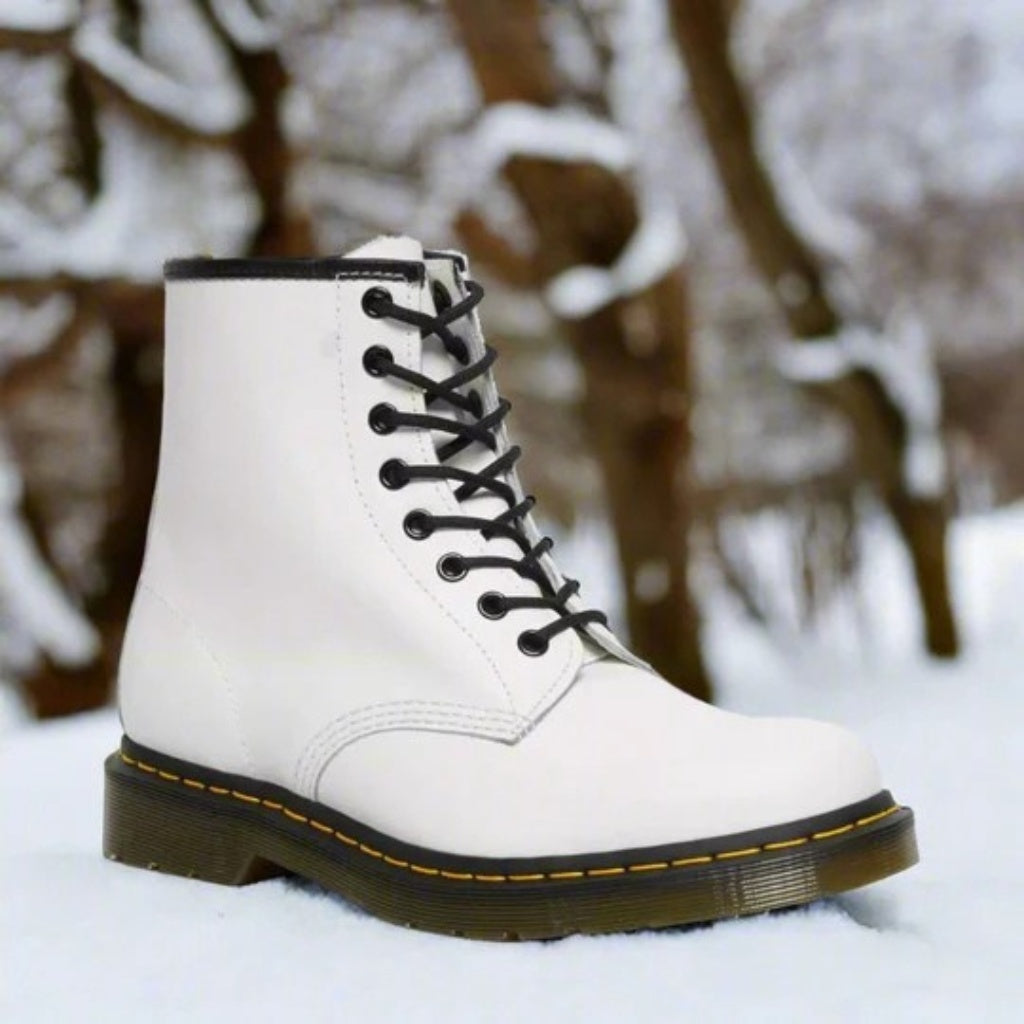 Robert™ | Botas militares de piel con cordones y suela robusta