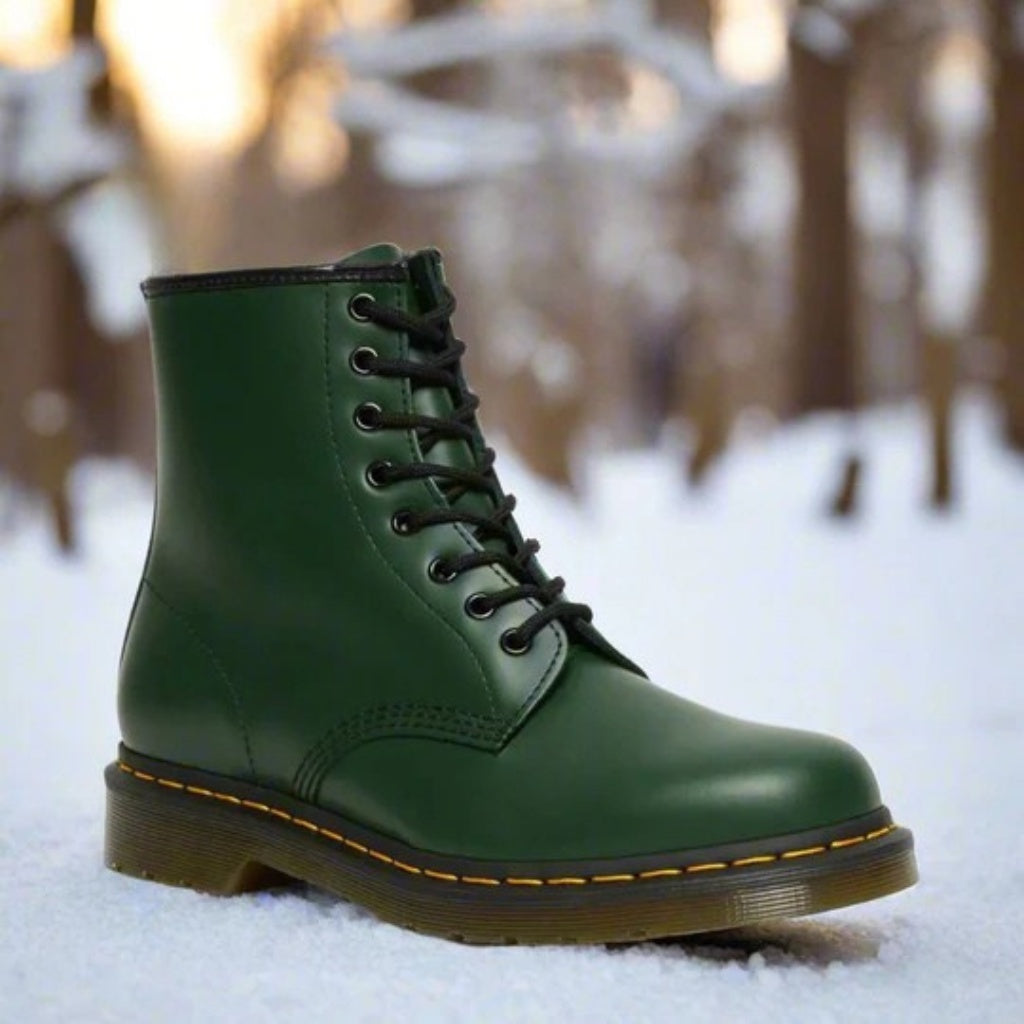 Robert™ | Botas militares de piel con cordones y suela robusta