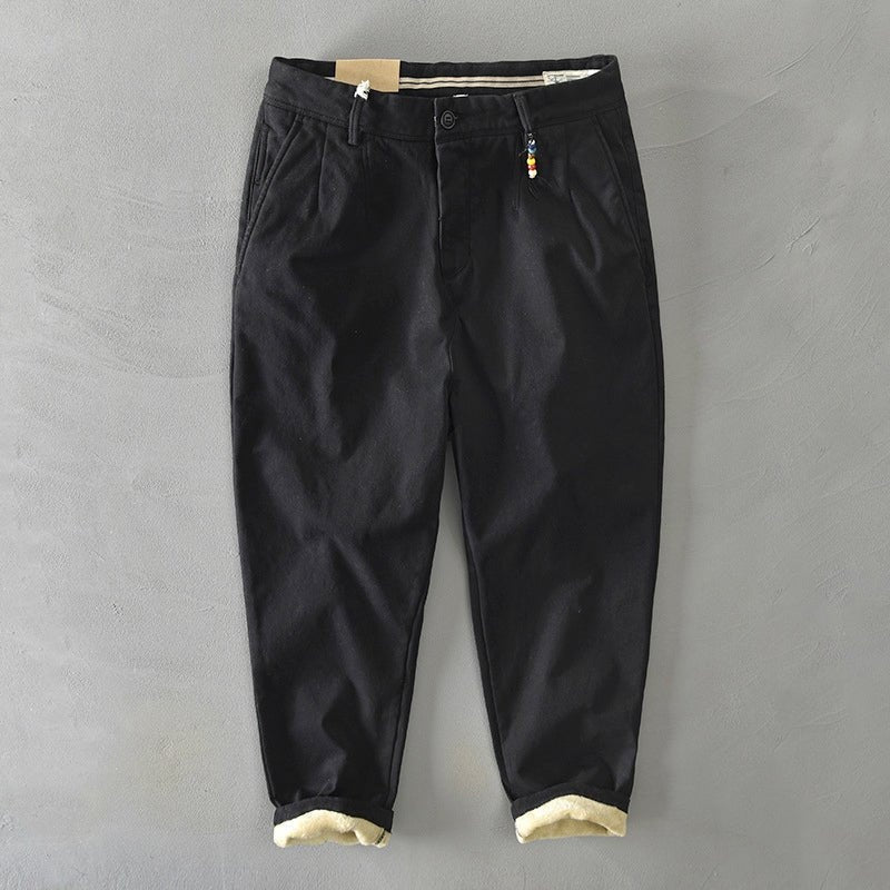 Benjamin™ | Pantalón chino tobillero con vuelta en contraste