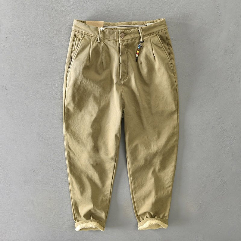 Benjamin™ | Pantalón chino tobillero con vuelta en contraste