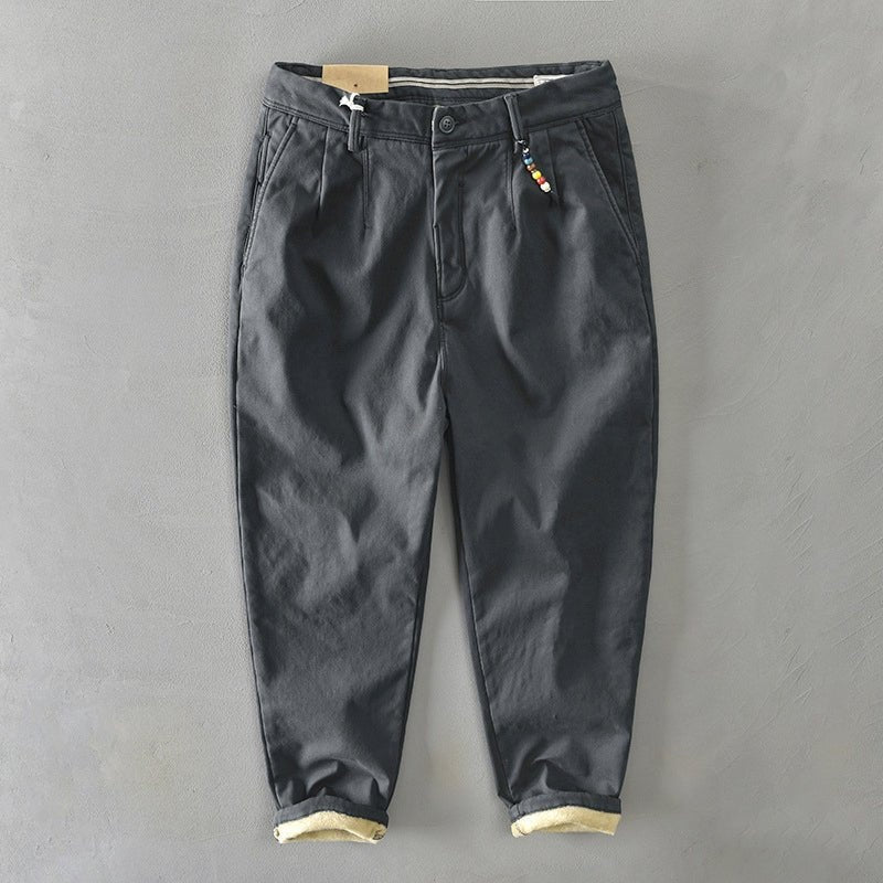 Benjamin™ | Pantalón chino tobillero con vuelta en contraste