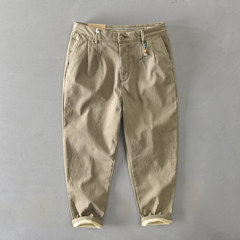 Benjamin™ | Pantalón chino tobillero con vuelta en contraste