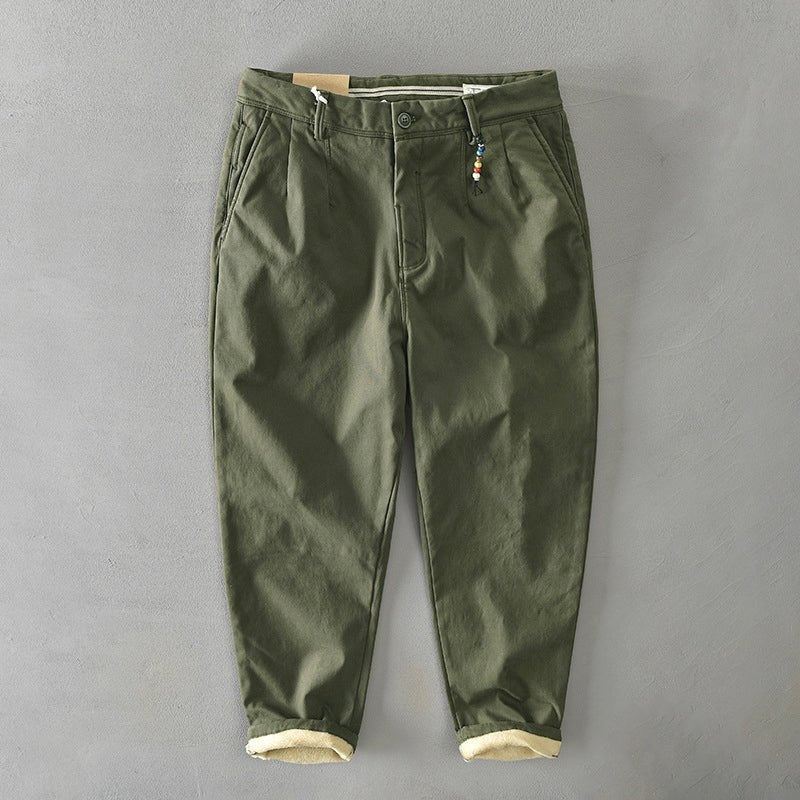 Benjamin™ | Pantalón chino tobillero con vuelta en contraste