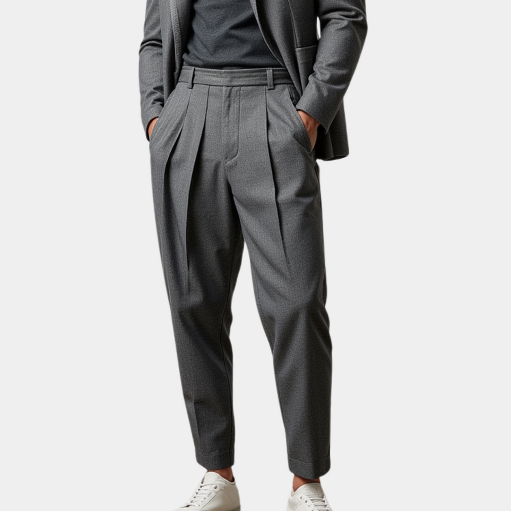 Sebastian™ | Pantalón cropped con doble pinza