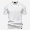 Raymond™ | Polo de punto texturizado con cuello abierto