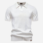 Raymond™ | Polo de punto texturizado con cuello abierto
