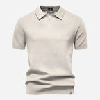 Raymond™ | Polo de punto texturizado con cuello abierto