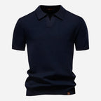 Raymond™ | Polo de punto texturizado con cuello abierto