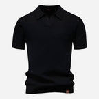Raymond™ | Polo de punto texturizado con cuello abierto