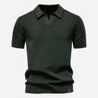 Raymond™ | Polo de punto texturizado con cuello abierto