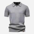 Raymond™ | Polo de punto texturizado con cuello abierto