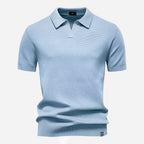 Raymond™ | Polo de punto texturizado con cuello abierto