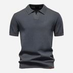 Raymond™ | Polo de punto texturizado con cuello abierto